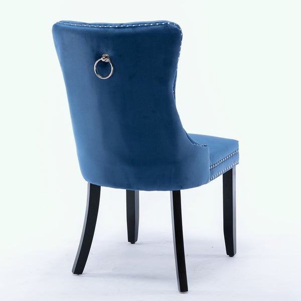 2Pcs High-end Tufted Velvet Dining Chair