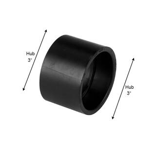 NIBCO 3 in. ABS DWV Hub x Hub Coupling Fitting C5801HD3