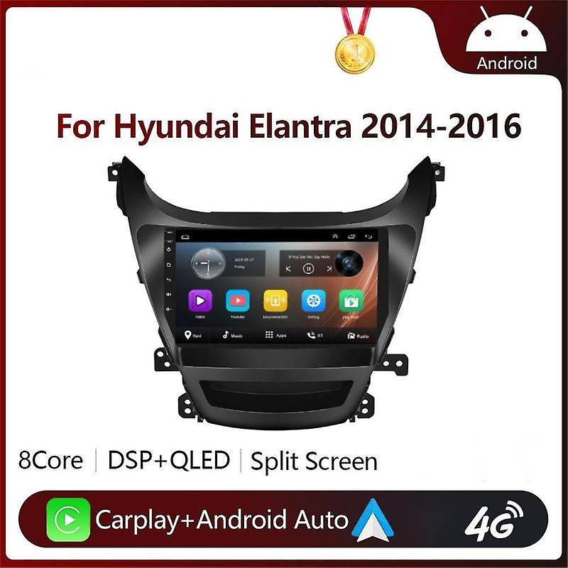 Android 4G WIFI Car Radio For Hyundai Elantra 2014-2016 2din 8+128G GPS Stereo Carplay Multimedia