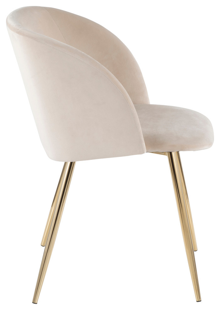 Fran Chair  Gold Metal  Set of 2   Midcentury   Dining Chairs   by LumiSource  Houzz