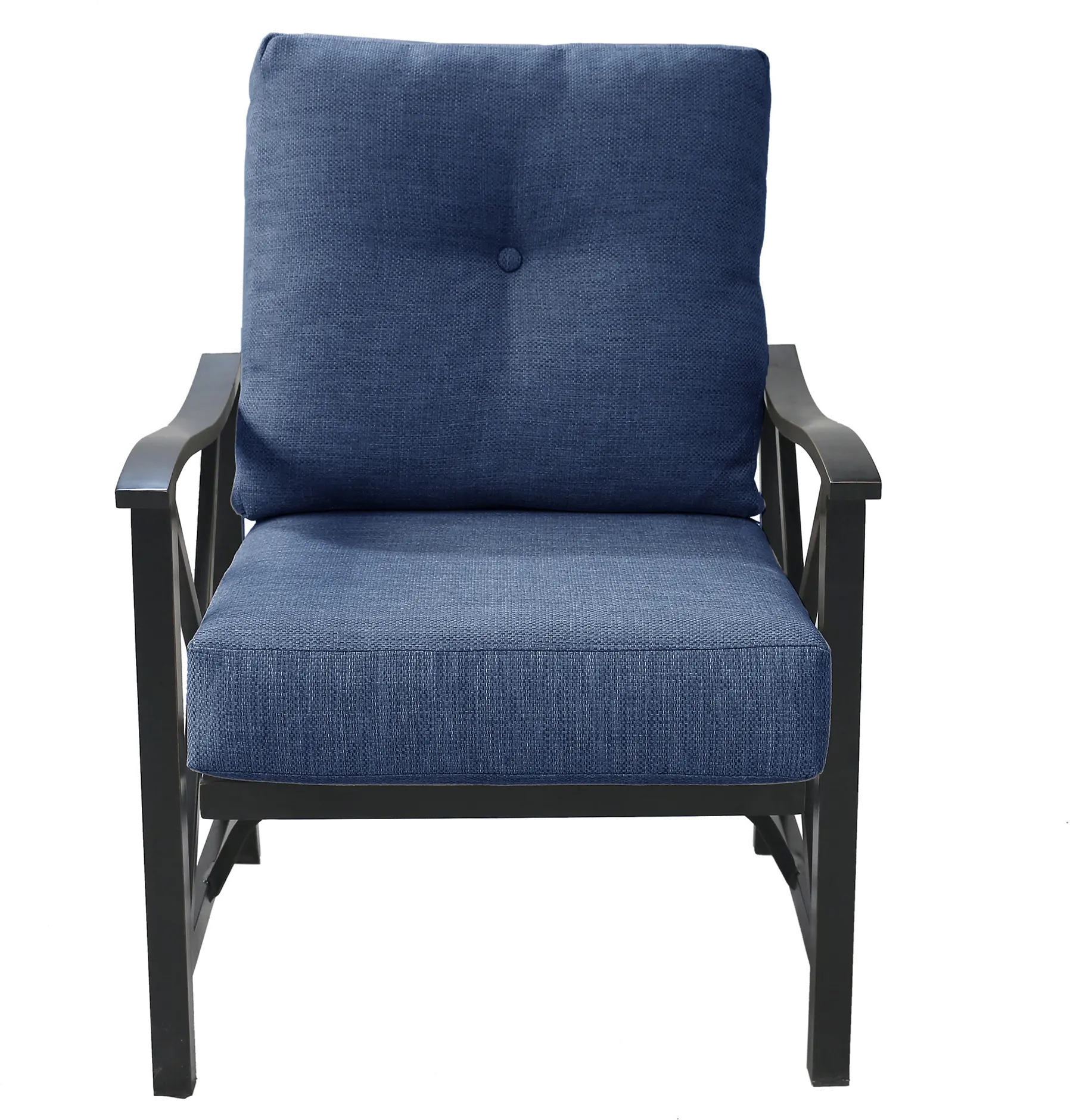 Denison Denim Blue Patio Club Chair with Motion