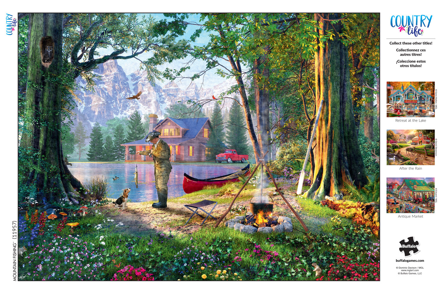 Buffalo Games 1000-Piece Country Life Mountain Fishing Jigsaw Puzzle