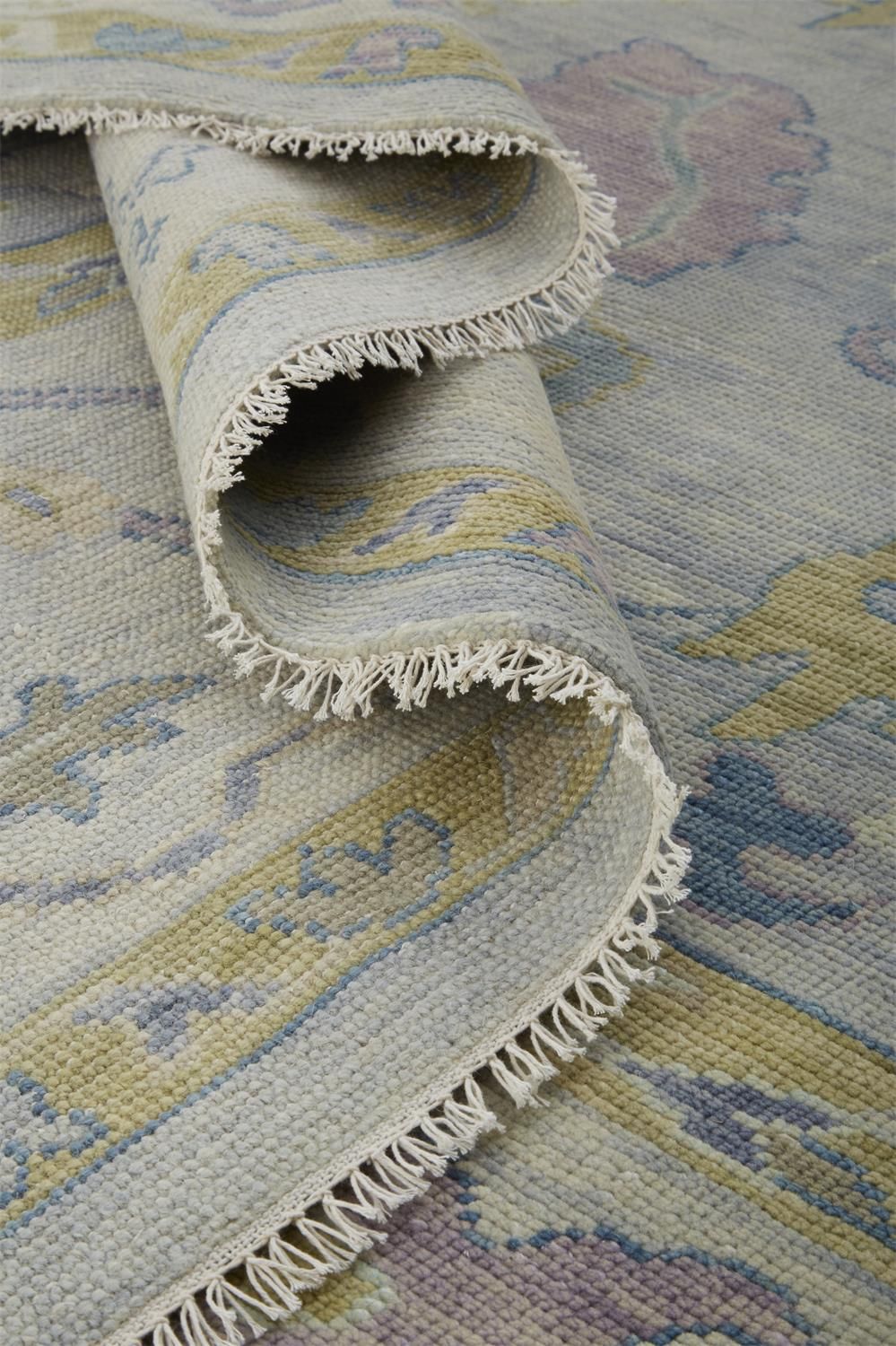 Larson Hand Knotted Gray and Yellow Rug by BD Fine