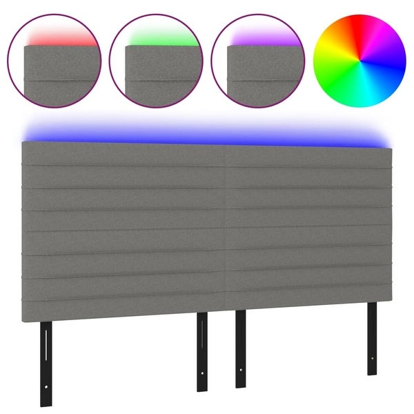 vidaXL LED Headboard Dark/Light Gray 39.4