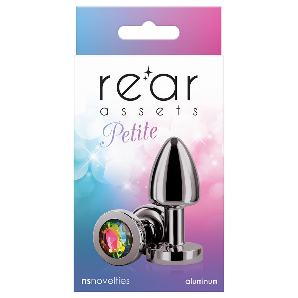 Rear Assets Petite Rainbow Gem Plug in Gunmetal