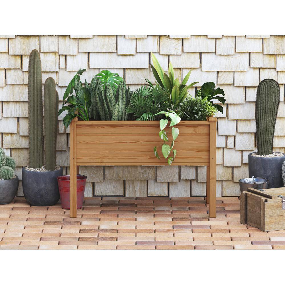 northbeam Easy Grow Cedar Tone Wooden Planter PLT0212212010