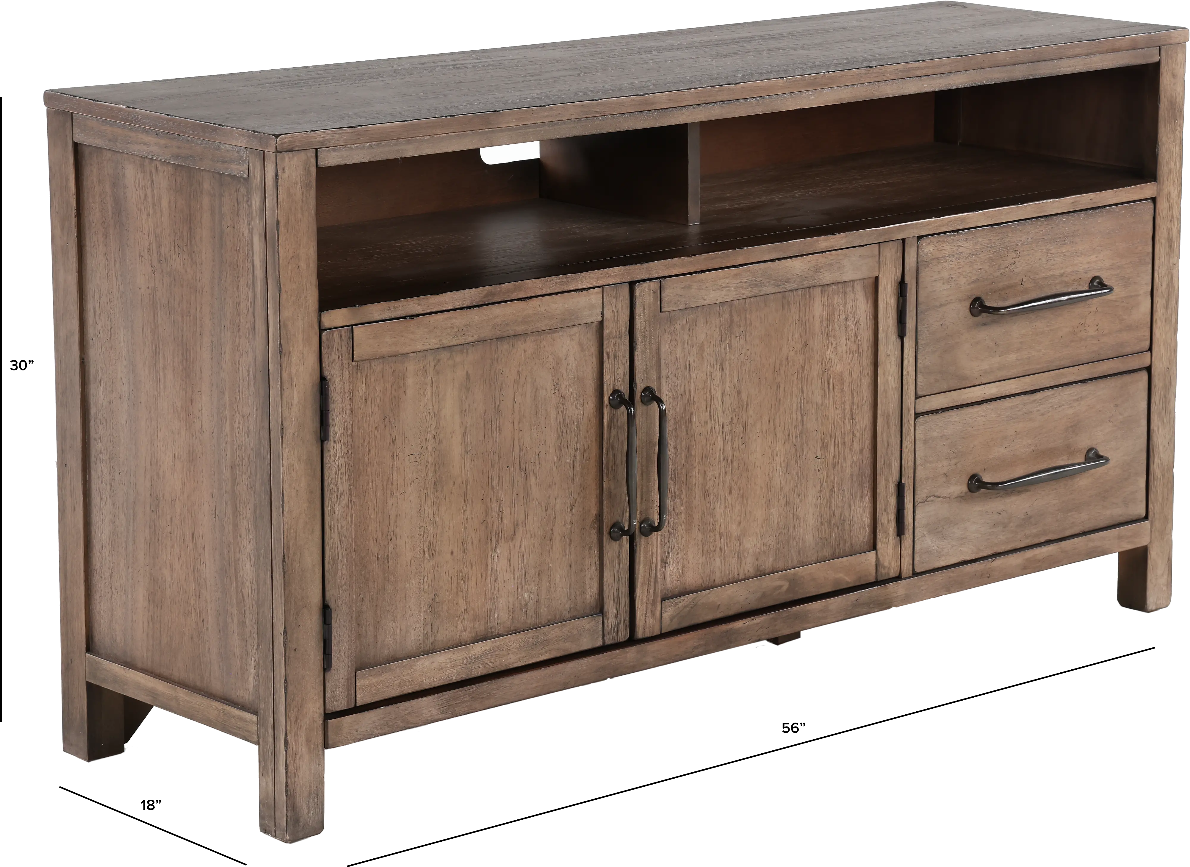 Doe Valley Light Brown Rustic 56 TV Stand