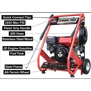 All Power 2400 PSI 2.5 GPM Gas Powered Pressure Washer APW5117