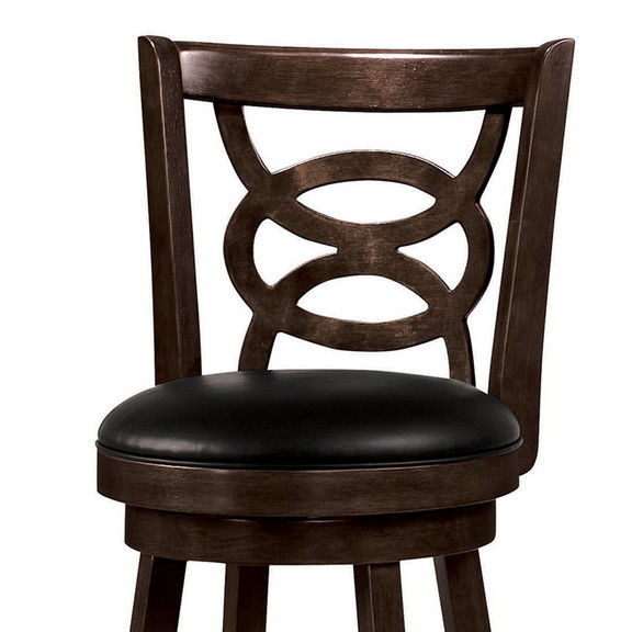 Benzara BM69024 29 Swivel Bar Stool with Upholste...