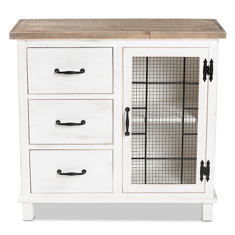 Baxton Studio Faron 3-Drawer Storage Cabinet