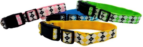 Petsonik Rechargeable LED Plaid Design Dog Collar