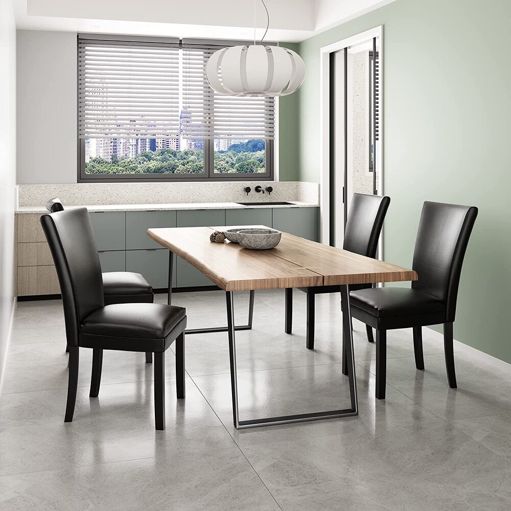 Faux Leather Dining Chairs Or Round Glass Dining Table