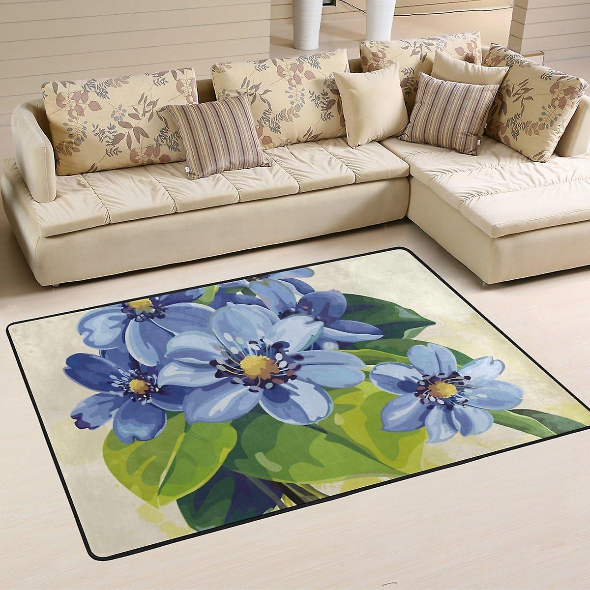 Colourlife Bouquet Of Spring Flowers Lightweight Carpet Mats Area Soft Rugs Floor Mat Doormat Decoration For Rooms Entrance 36 X 24 Inches