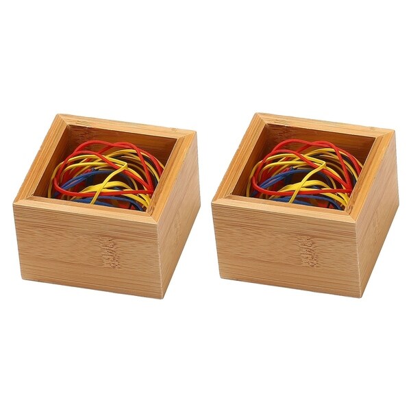 YBM Home Bamboo Kitchen Drawer Organizer Storage Box (Set of 2)