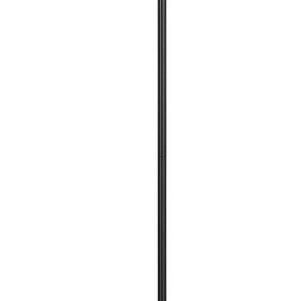 63 Inch Metal Lamp， Downbridge Adjustable Bamboo Shade， Brown， Black - 62.5 H x 10 W x 18.63 L Inches