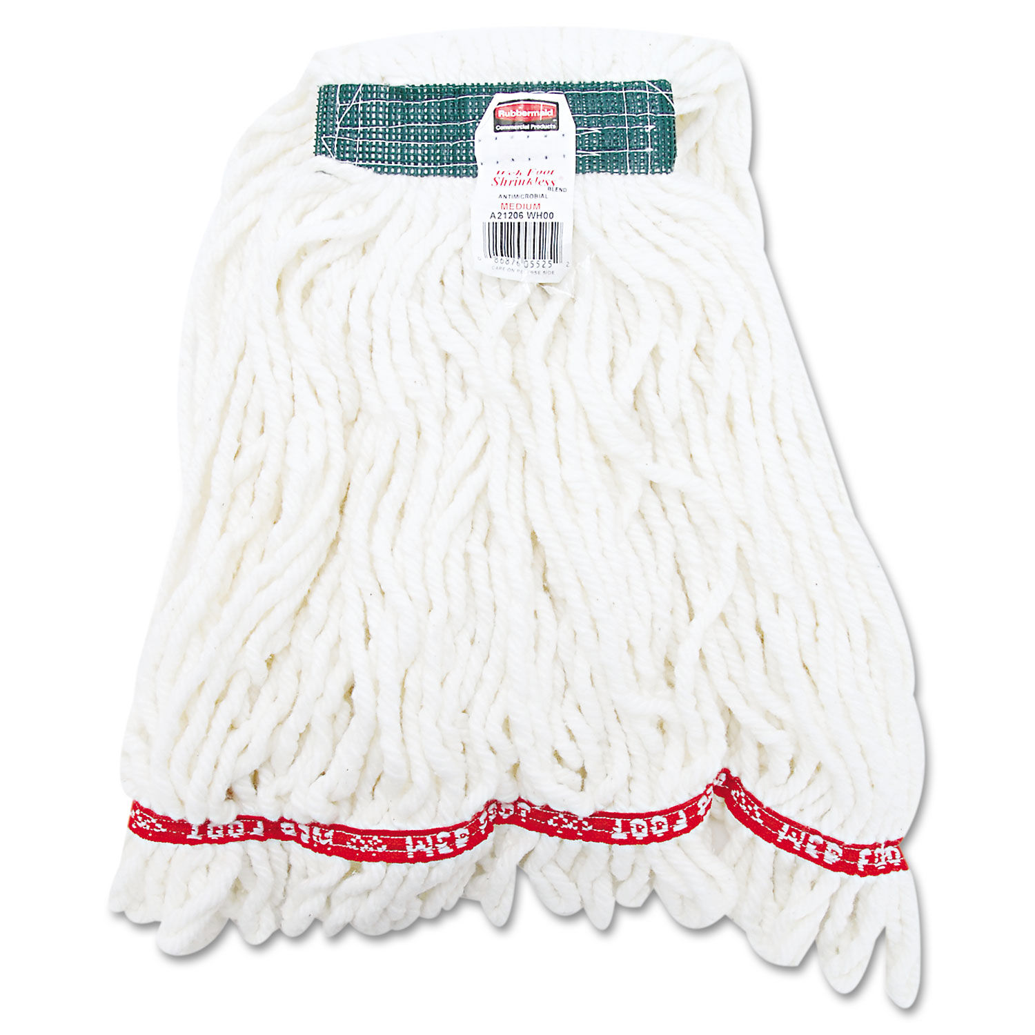 Web Foot Shrinkless Looped-End Wet Mop Head by Rubbermaidandreg; Commercial RCPA21206WHI