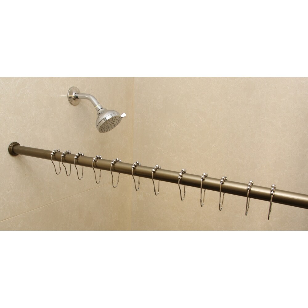 1 inch Adjustable Tension mounted Shower or Window Curtain Rod