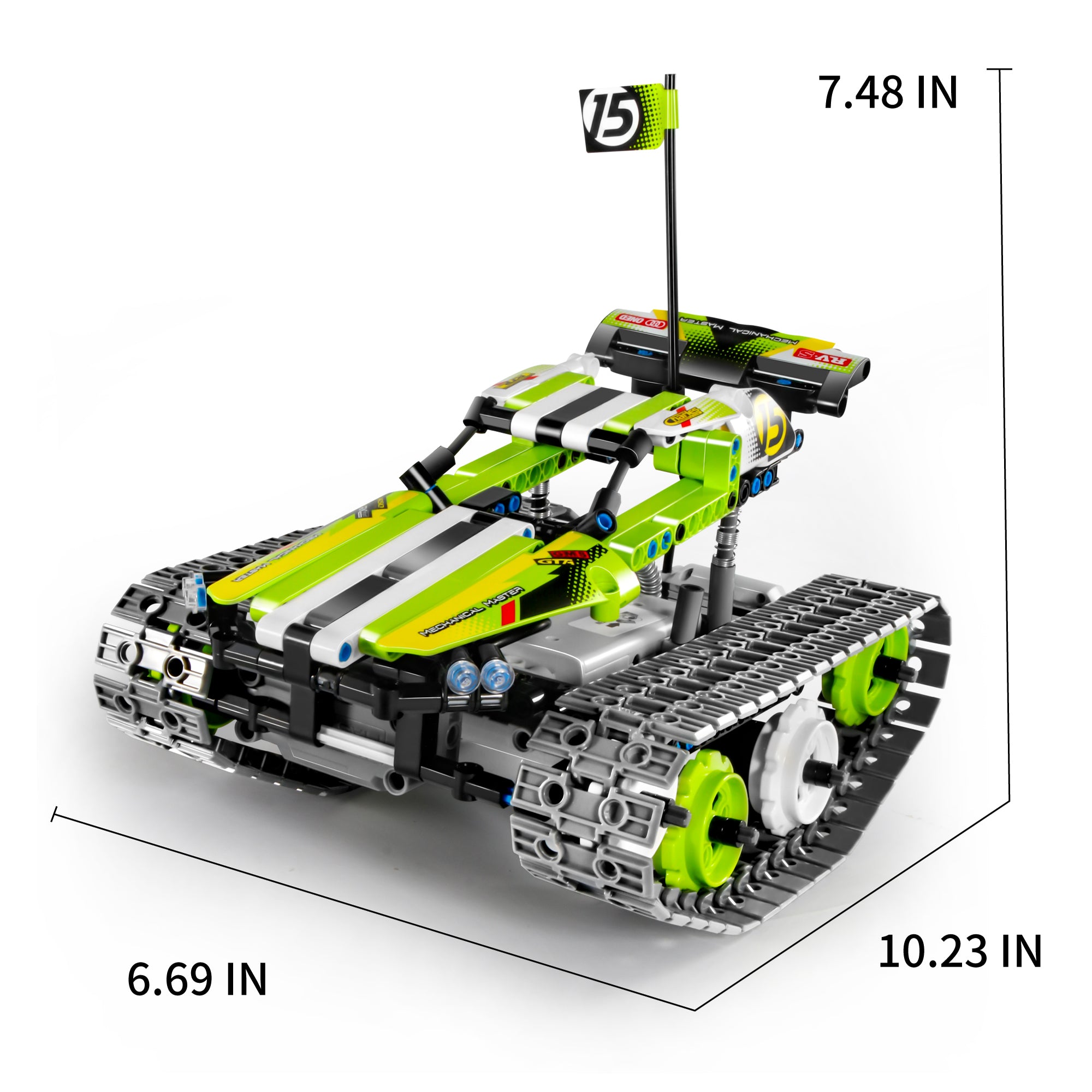 STEM Toys of Remote Control Car Building Kit | 3-in-1 RC Engineering Kit Builds Rechargeable Tracked Car/Robot/Tank | Best Science Learning Kit Gift for Kids (353pcs)