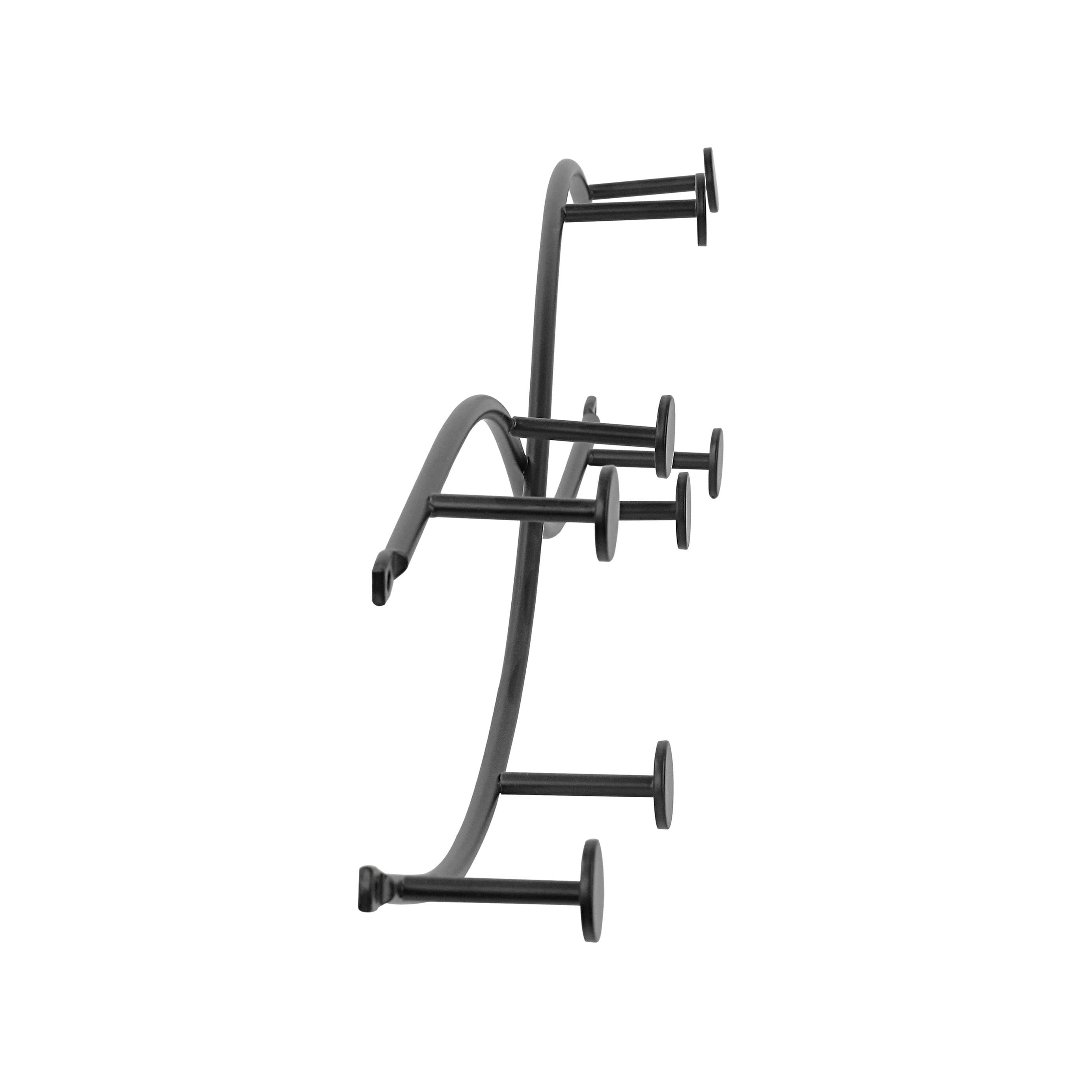 Spectrum Diversified Sweep 8 Hook Double Wall Rack, Black