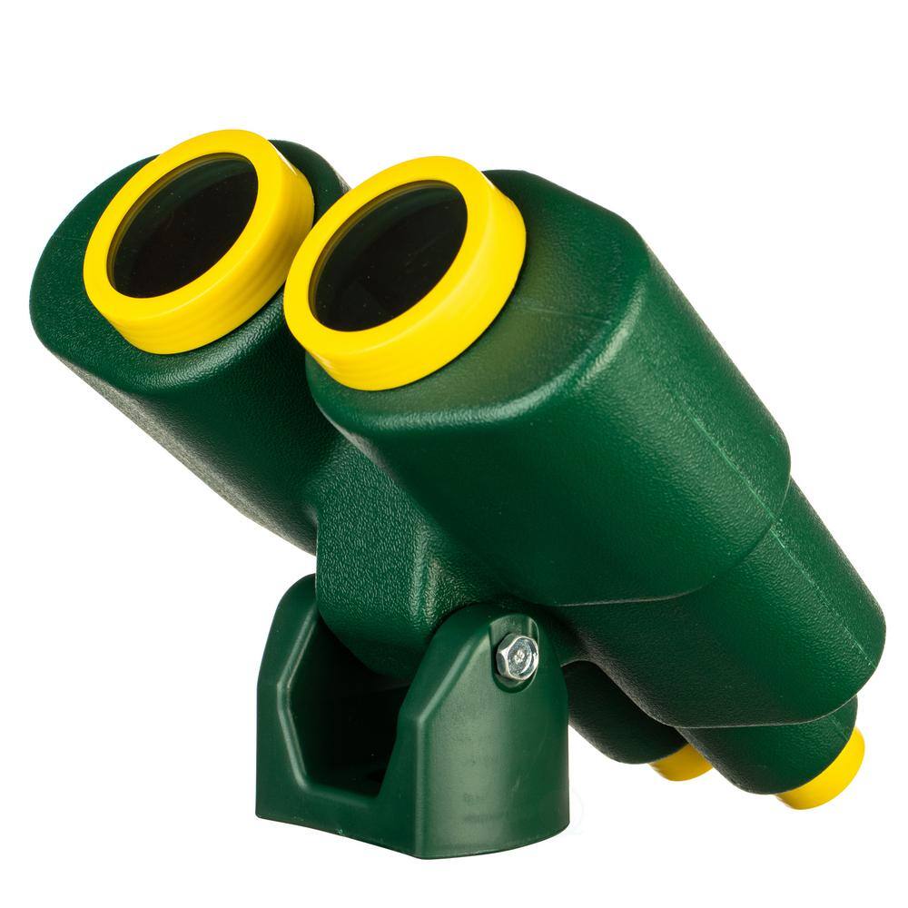 PLAYBERG Green and Yellow Plastic Outdoor Gym Playground Pirate Ship Double Telescope Kids Treehouse Toy Accessories Binocular QI004566.GN