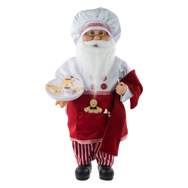 Chef Santa With Cookies And Napkin Christmas Figure