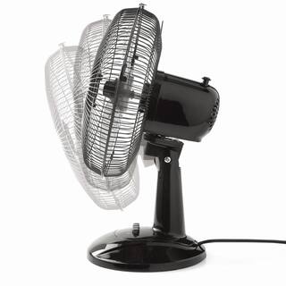 Hampton Bay 12 in. 3 Speed Portable Desk Fan in Black FT30-8MBA