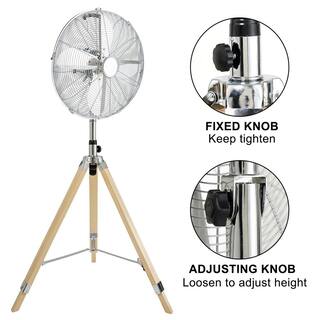 Amucolo Adjustable-Height 51 .2 in. Tripod Oscillating Pedestal Fan 3 Speeds DHS-CYHI-R016C