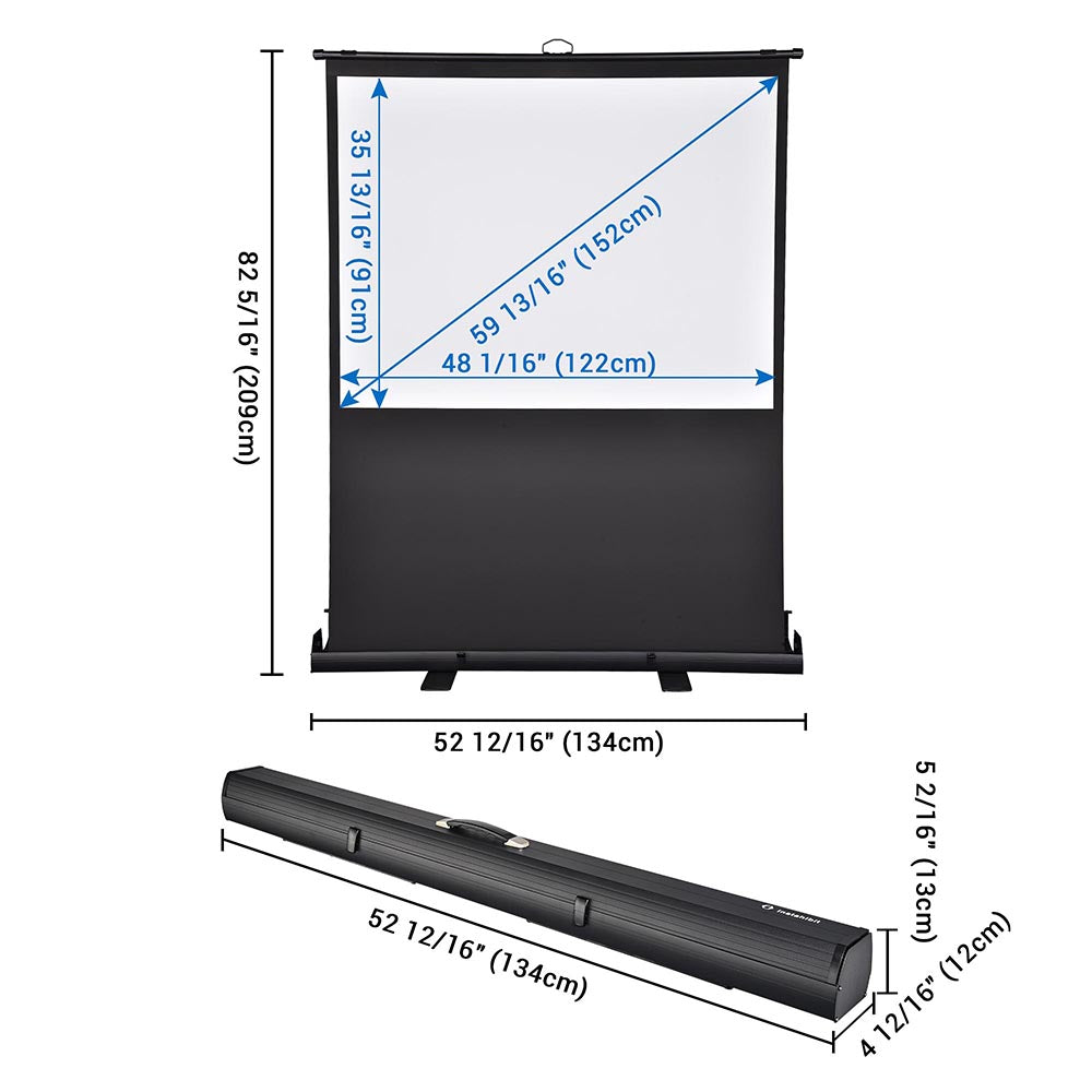 InstaHibit Floor-Standing Pop Up Projector Screen 60