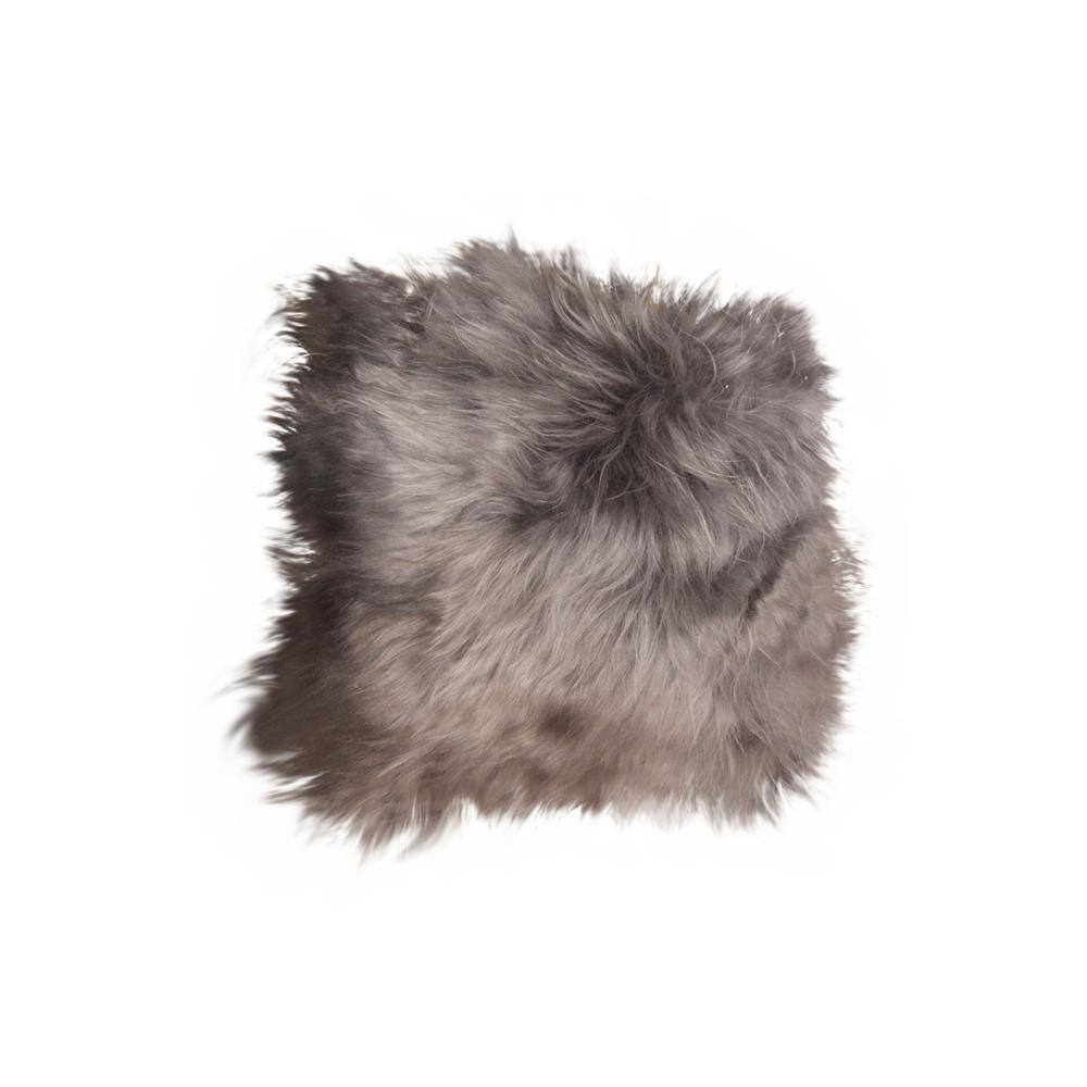 natural Icelandic Gray Brisa 15 in. x 15 in. Sheepskin Chair Pad 676685026255