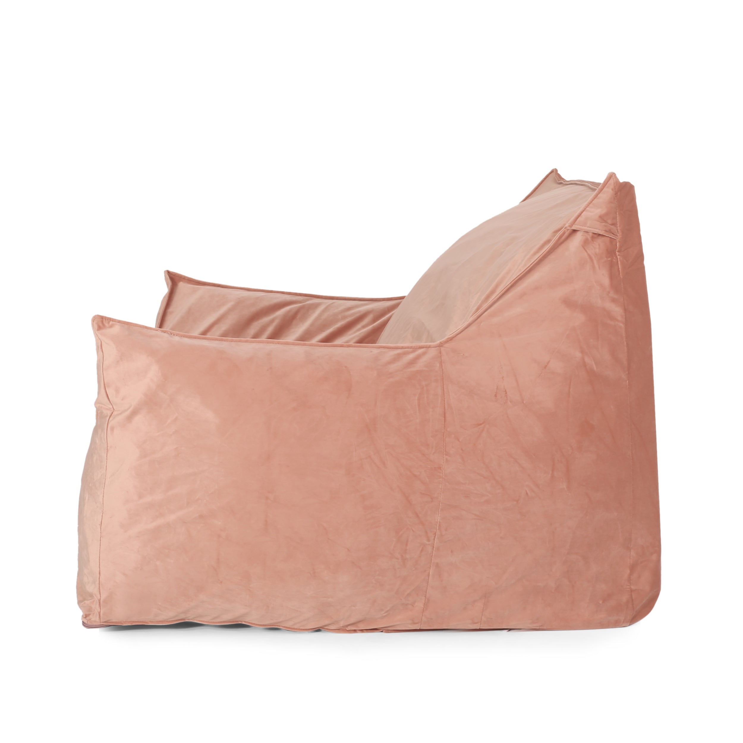 Ehlen Modern Velveteen Bean Bag Chair with Armrests