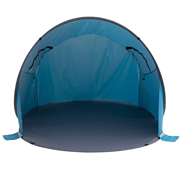 Pop Up Beach Tent with UV Protection and Ventilation Windows – Water and Wind Resistant Sun Shelter for Camping， Fishing， or Play by Wakeman (Blue)