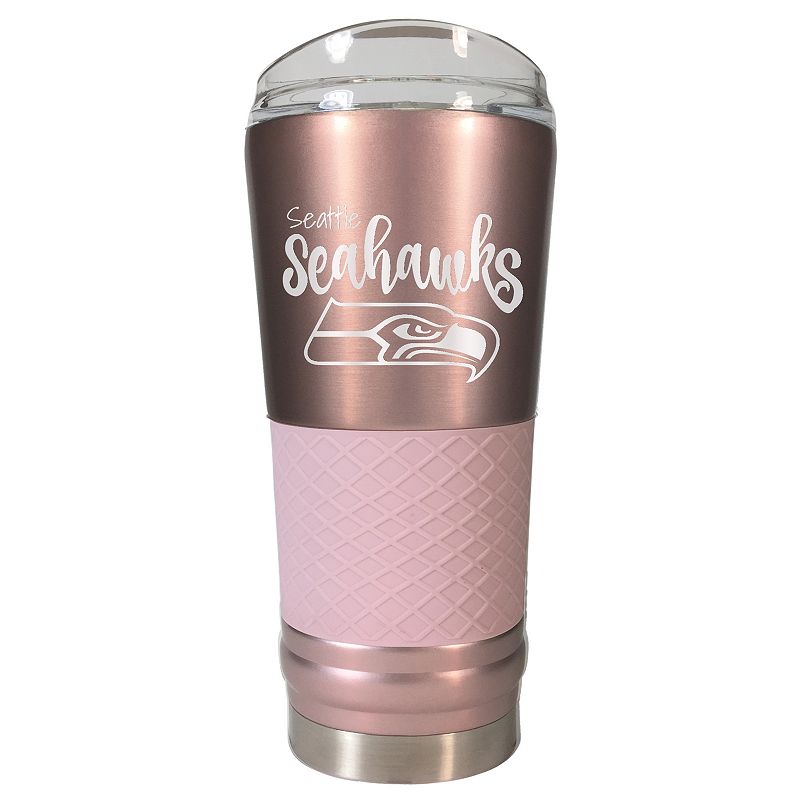 Seattle Seahawks 24 oz Rose Gold Finish Vacuum Insulated NFL Draft Tumbler