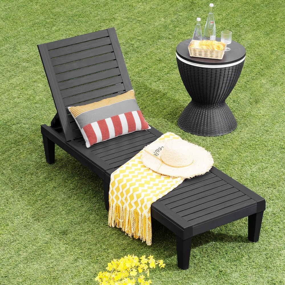 Gymax Set of 2 Patio Outdoor Chaise Lounge Chair Recliner w/   See Details