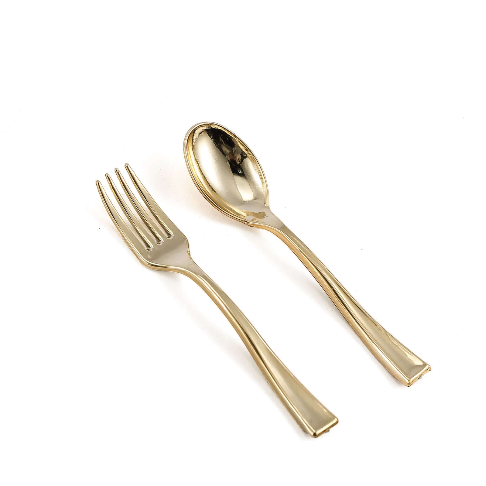 24 Pack Gold Mini Heavy Duty Plastic Dessert Forks, Appetizer Forks 4