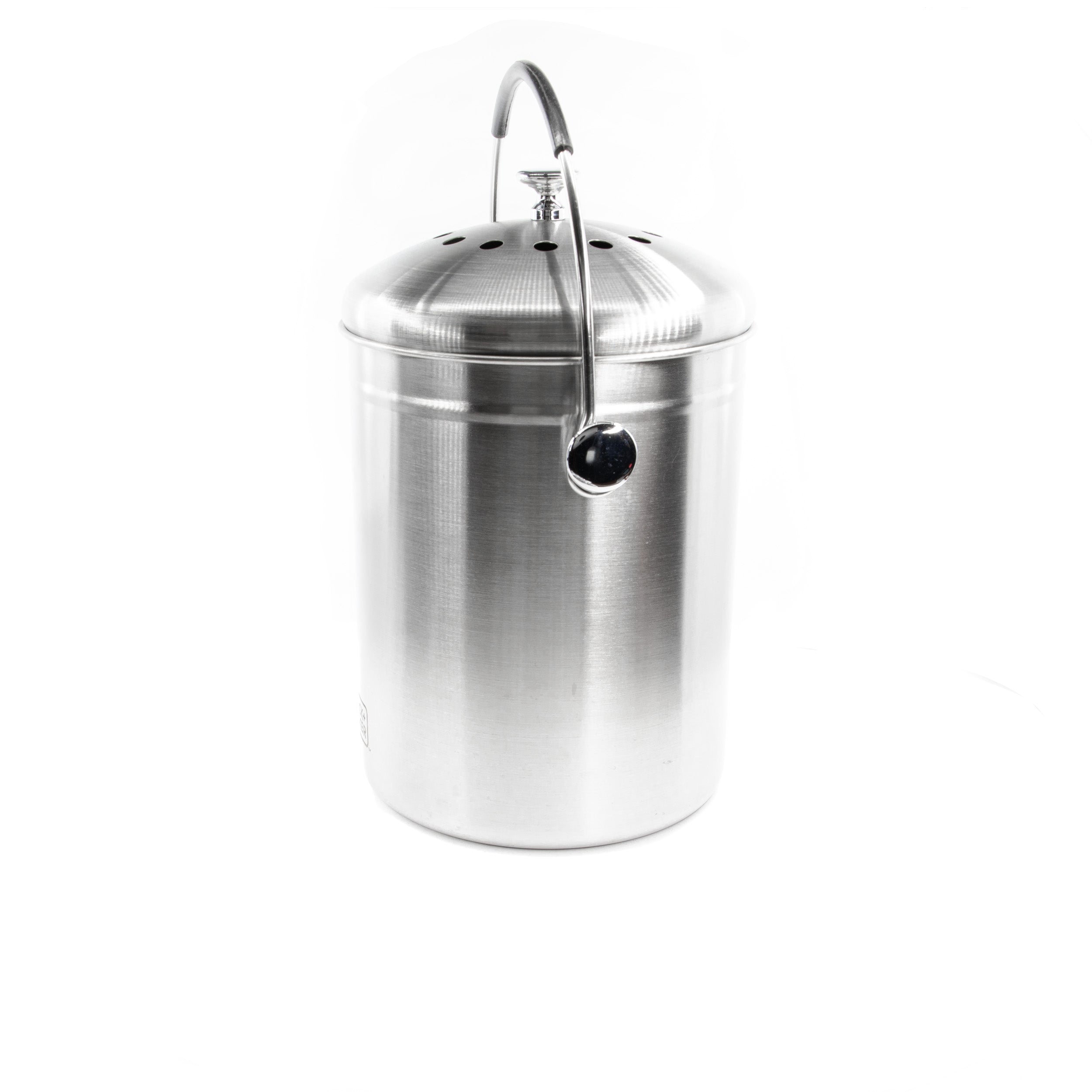 Countertop Compost Bin Stainless Steel 166 oz.