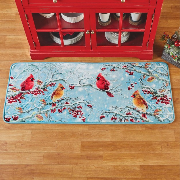 Collections Etc Winter Cardinals Rugs