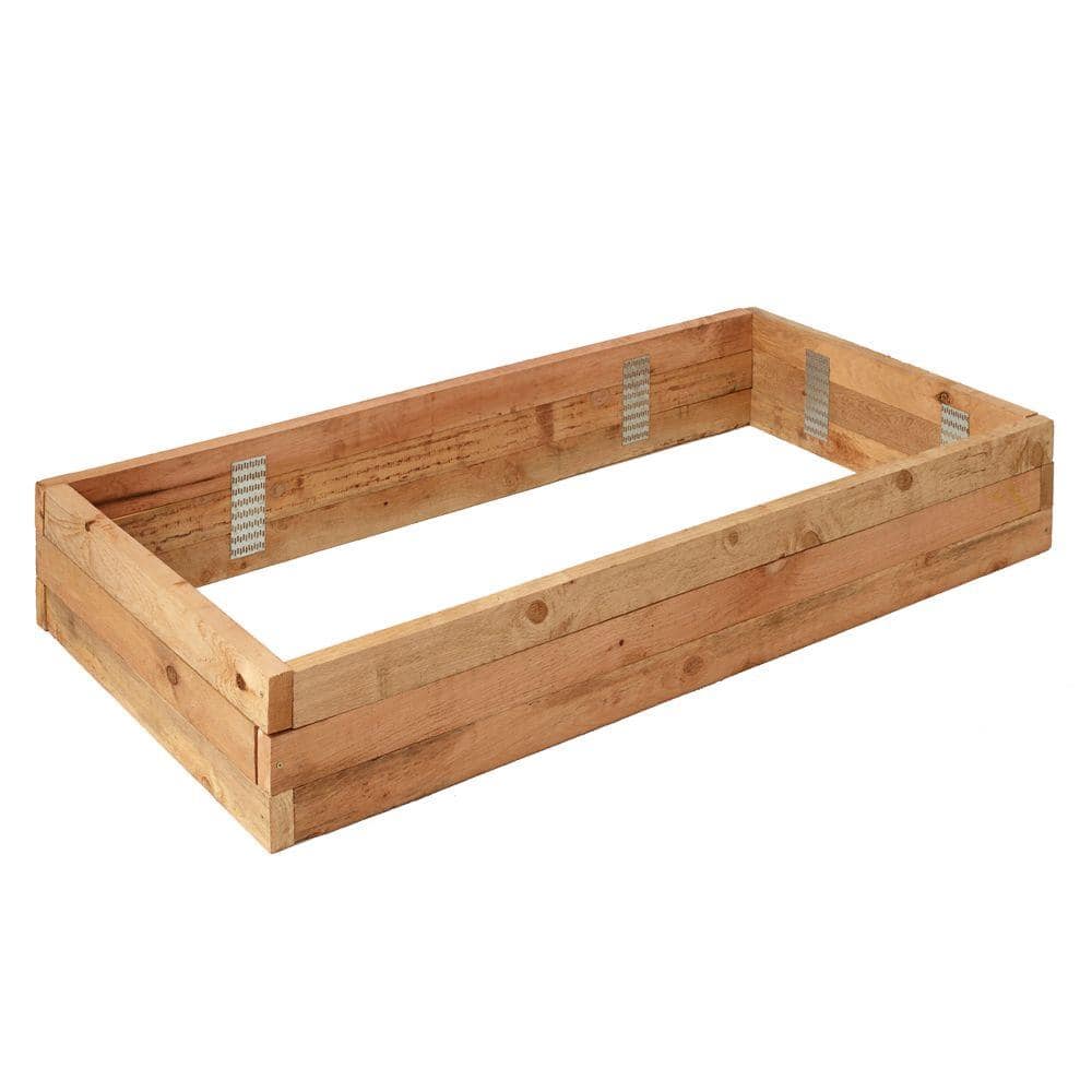 Outdoor Essentials Homestead 3 ft. x 6 ft. Western Red Cedar Raised Garden Bed Kit 238004