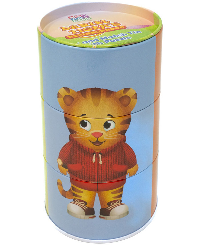 Areyougame Daniel Tigers Neighborhood Mix and Match Tin with Puzzle Set  25 Pieces