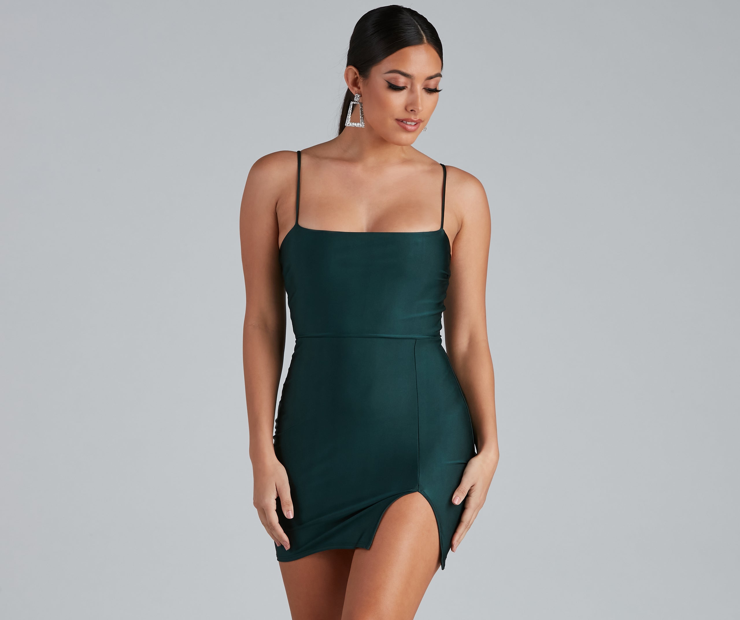 Impress The Best Square Neck Mini Dress