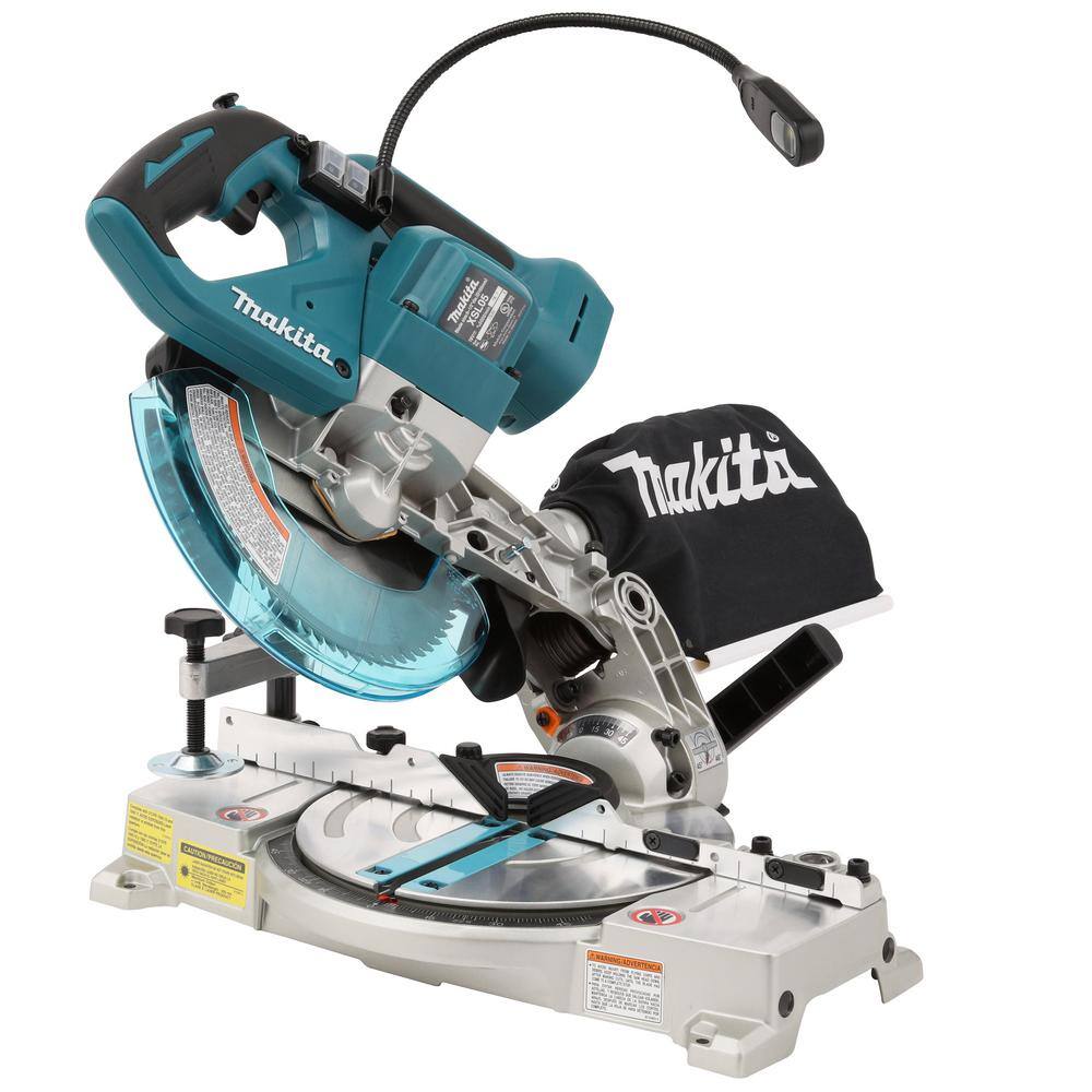 Makita 18V LXT Lithium-Ion Brushless Cordless 6-12 in. Compact Dual-Bevel Compound Miter Saw with Laser (Tool Only) XSL05Z