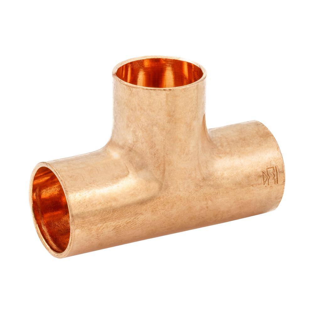 Everbilt 12 in. Copper Pressure Cup x Cup x Cup Tee Fitting W 04006EB