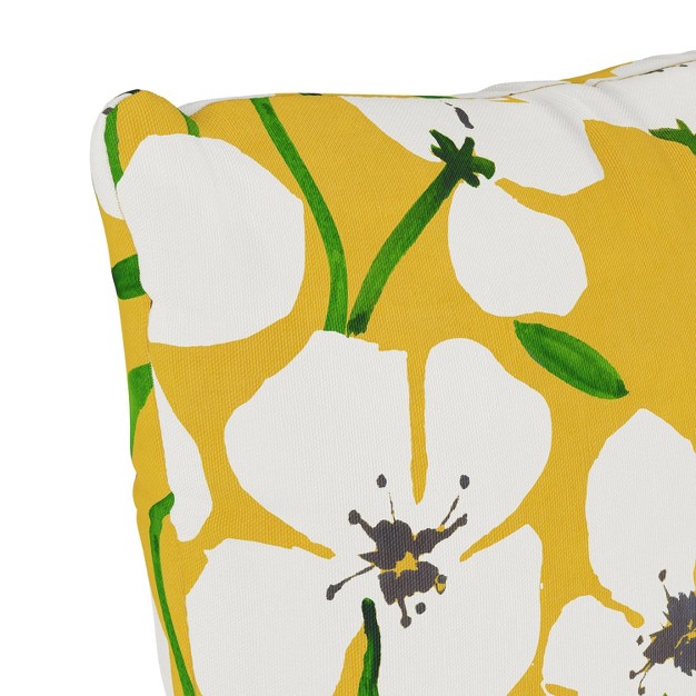 Skyline Furniture Square Outdoor Throw Pillow Anemone Field Goldenrod