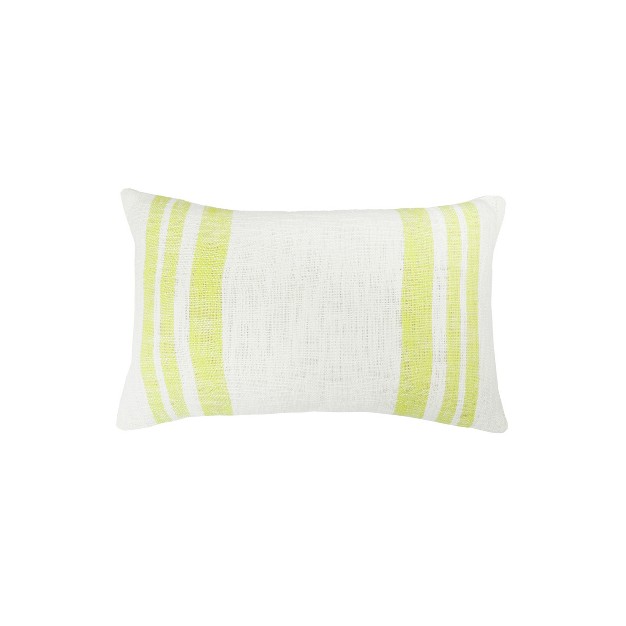 X 22 quot Morgan Citron Yellow Woven Throw Pillow