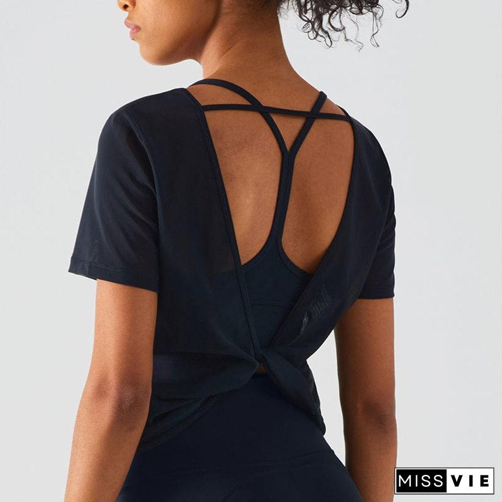 Twist Open Back Loose Fitted Shirt