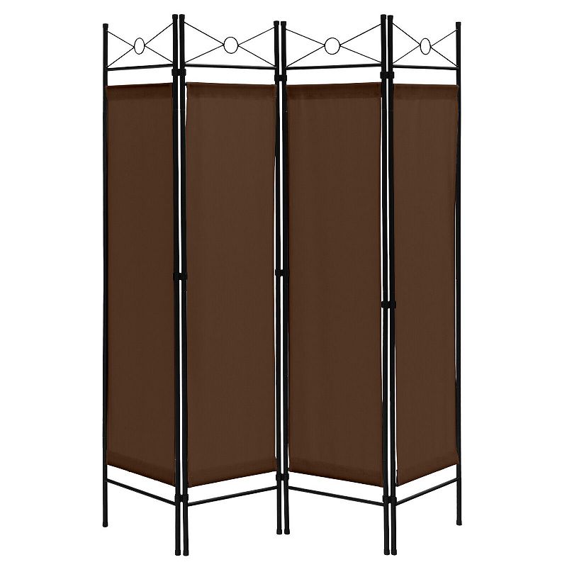 6 Feet 4-Panel Folding Freestanding Room Divider