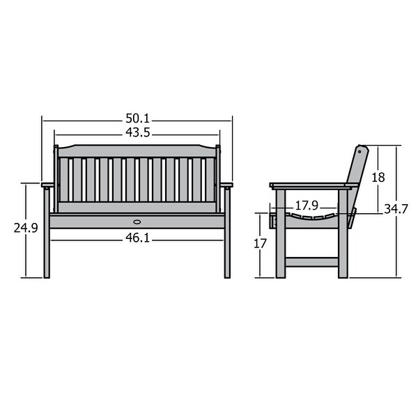 Lehigh 4foot Ecofriendly Synthetic Wood Garden Bench