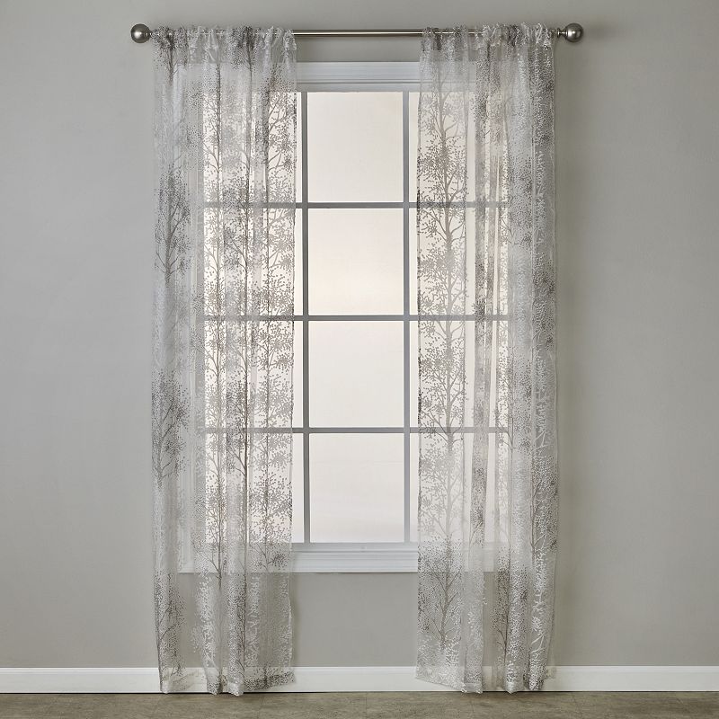 SKL Home Shadow Trees 1-panel Window Curtain