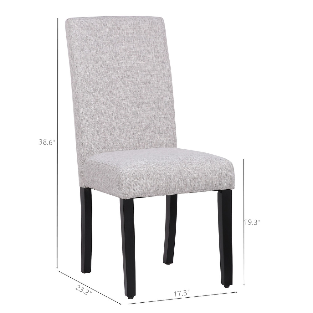 Grandview Upholstered Linen Fabric Dining Chair   38.6