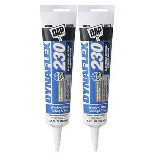 DAP Dynaflex 230 5.5 oz. White Premium ExteriorInterior Window Door and Trim Sealant (2-Pack) 7079818886