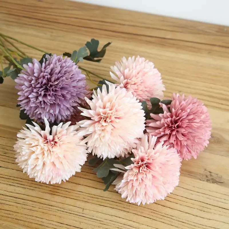 Artificial Flowers Plants silk Bouquet Flower artificial flower dandelion for Home home office Wedding Decoration